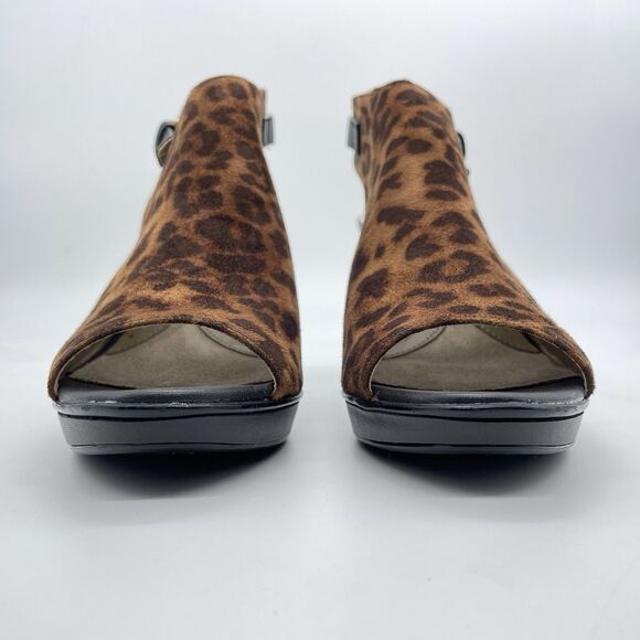 Naturalizer N5 Comfort Danby Peep Toe Ankle Strap Heels Women's 9.5M Animal Prin - Picture 5 of 16